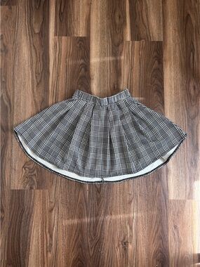 Windsor Black and White Plaid Circle Skirt